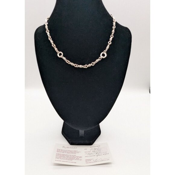 Sterling Silver Necklace Designer Matsu All Gravelle Necklace - Picture 1 of 16